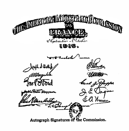 Autograph Signatures of the Commission.