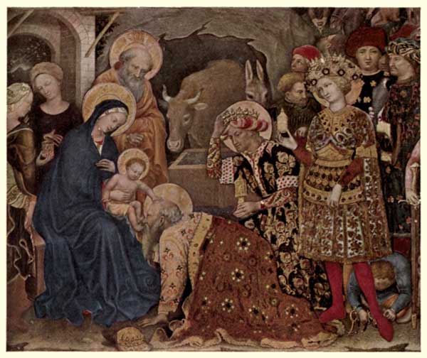 GENTILE DA FABRIANO: MADONNA AND CHILD, WITH THREE KINGS