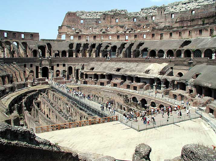 Randy's photo inside the Colosseum taken a day after the tour