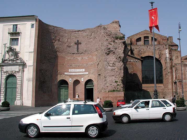 A portion of a Roman bath converted to a church by Michelangelo