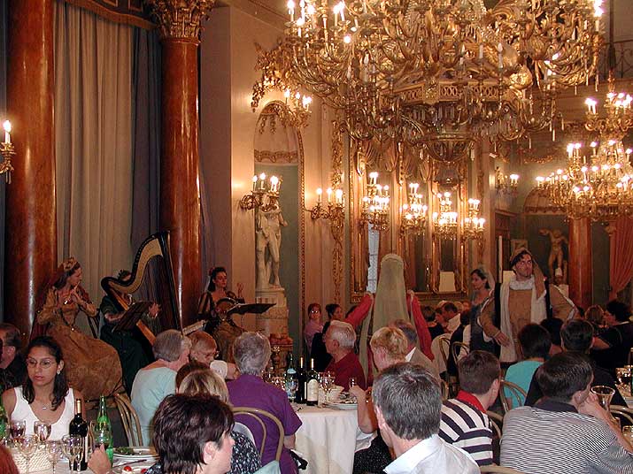 The Banquet in a Renaissance Palace at the Palazzo Borghese in Florence, Italy