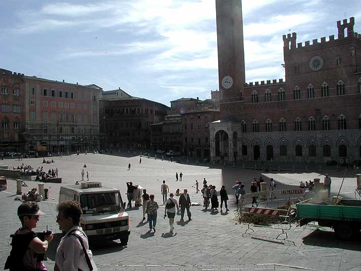 The Piazza del Campo in Siena, Italy