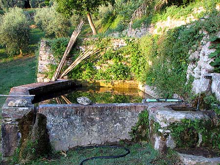 The Fountain in the Secret Garden at the Podere San Lorenzo