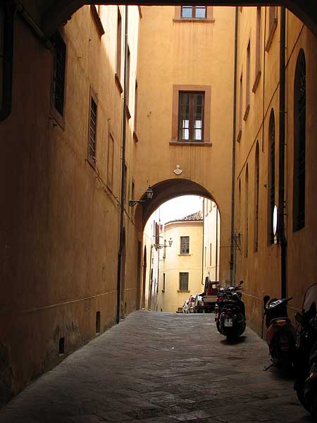 Streets in the town of Volterra, Italy