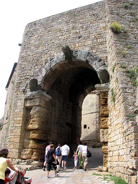 Ancient Etruscan gate in Volterra, Italy