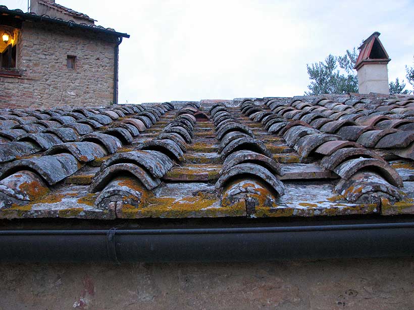 Tile roof at Podere San Lorenzo