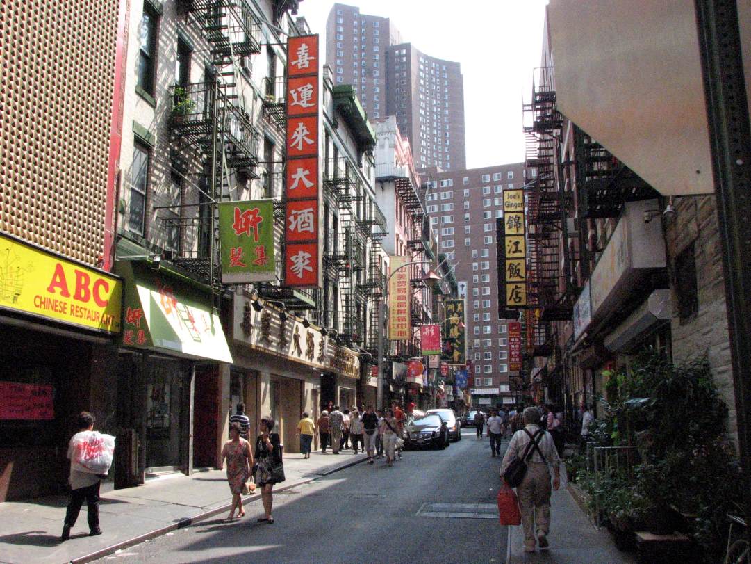 New York street in Chinatown