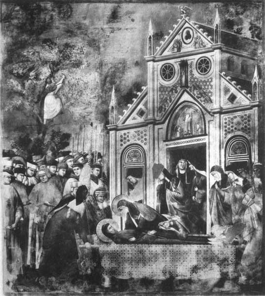 THE BODY OF S. FRANCIS BEFORE THE CHURCH OF S. DAMIANO
