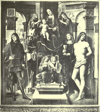 Madonna and Child, with Saints.