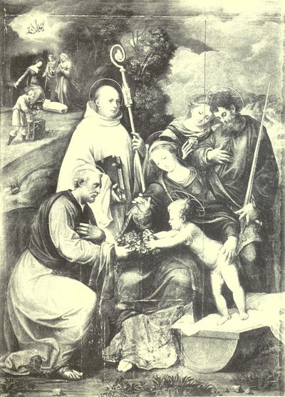 The Holy Family with Saints.