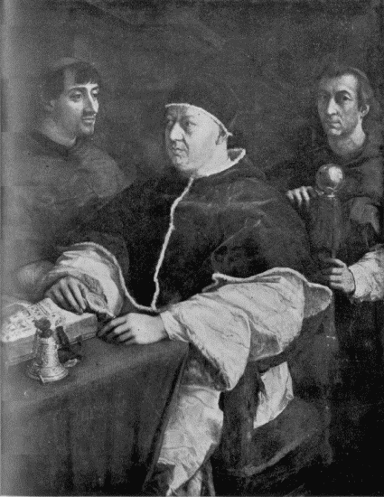 Alinari Pope Leo X, Giulio de Medici (afterward Pope Clement VII), and Luigi De Rossi, by Raphael Pitti Gallery