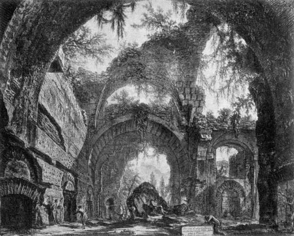 Ruins of a Gallery of Statues in Hadrian's Villa

From an etching by Piranesi