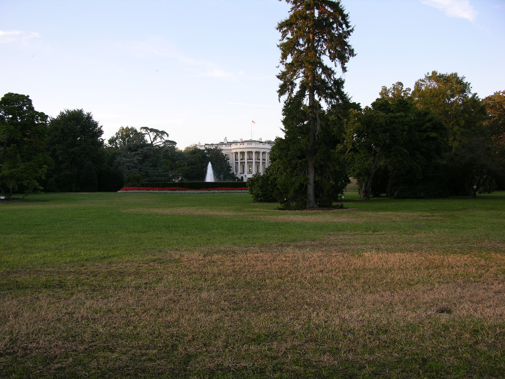 The White House as seen from the South Lawn