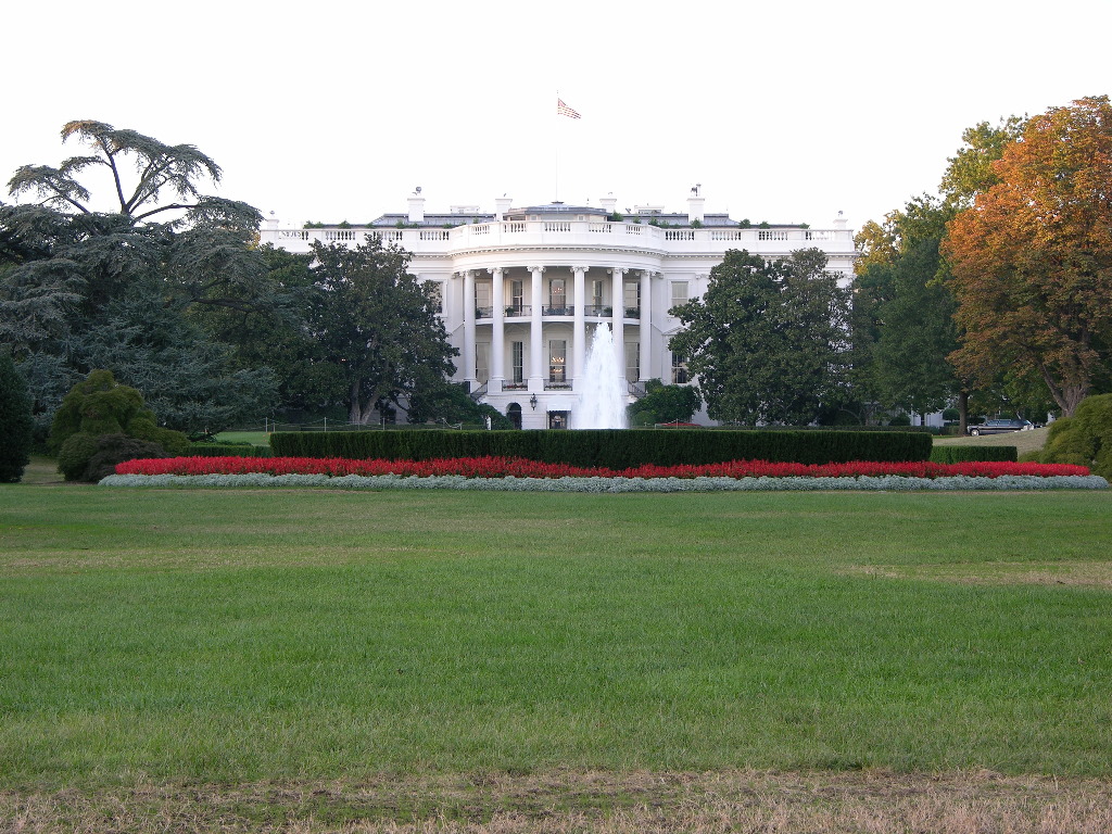 The White House as seen from the South Lawn